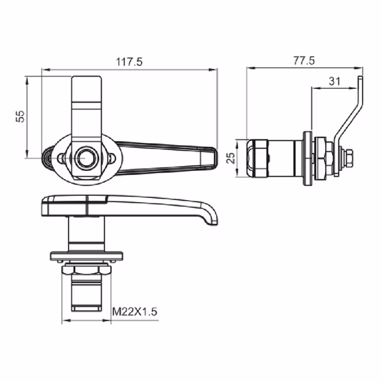 安全なワイヤレス防水ソフトウェアアクセス制御システムキャビネットのハンドルロック
